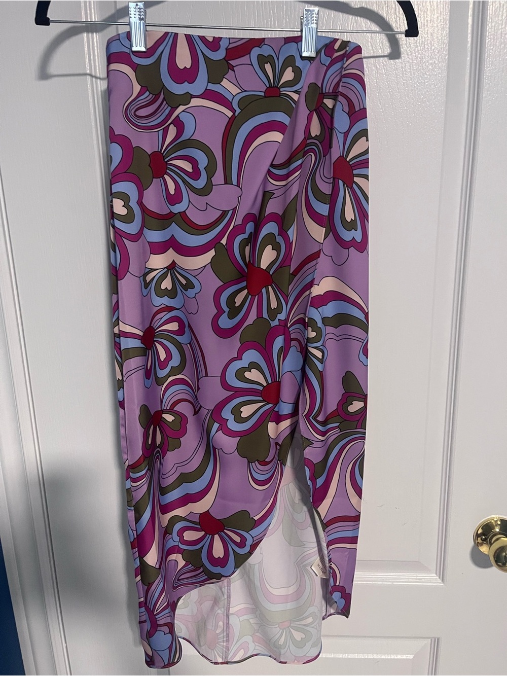 Women’s Purple Floral Midi Skirt